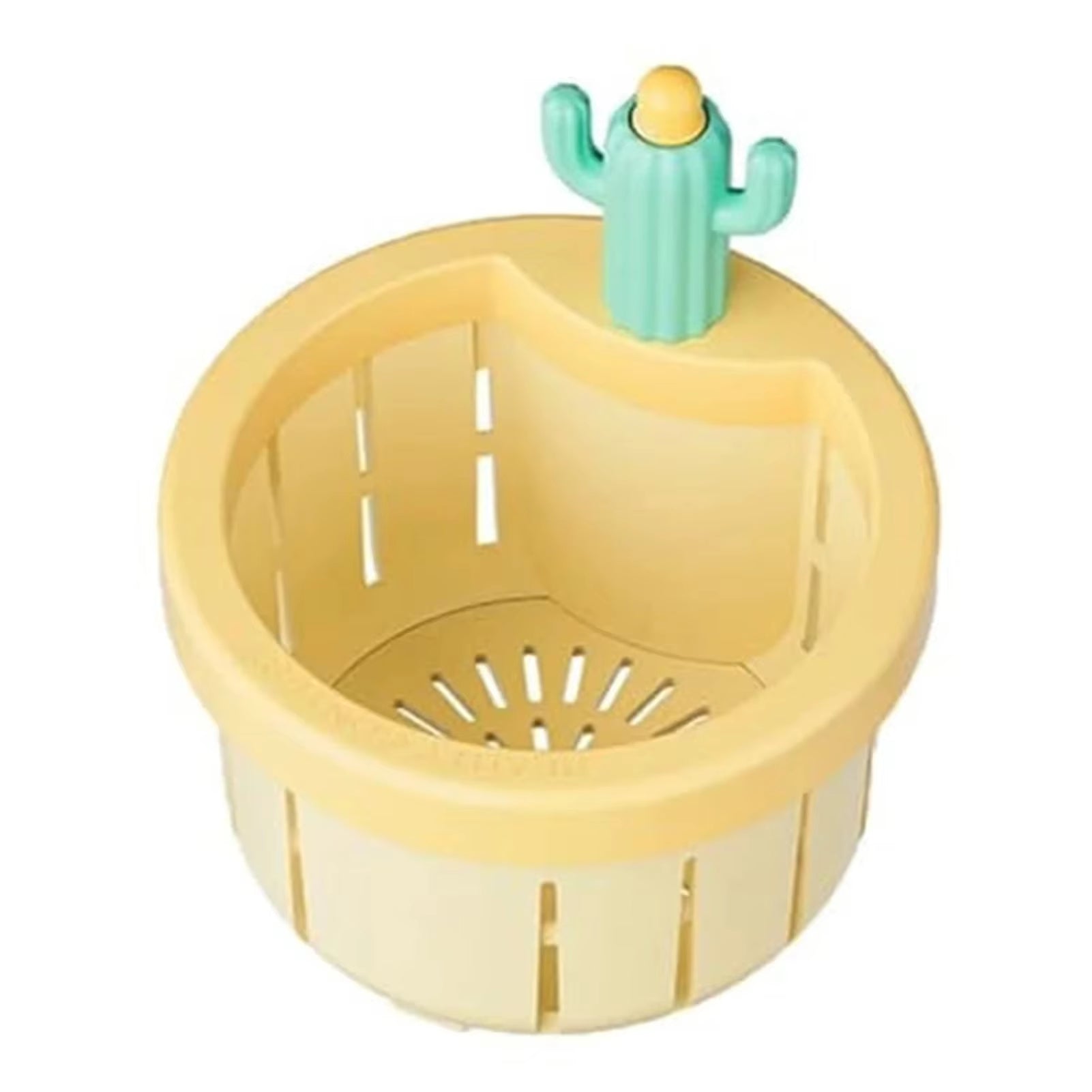 1/2 Pcs Cactus Shaped Kitchen Sink Drain Strainer Soft Filter Trap Food Slag Remover with Handy Handle Kitchen Accessory