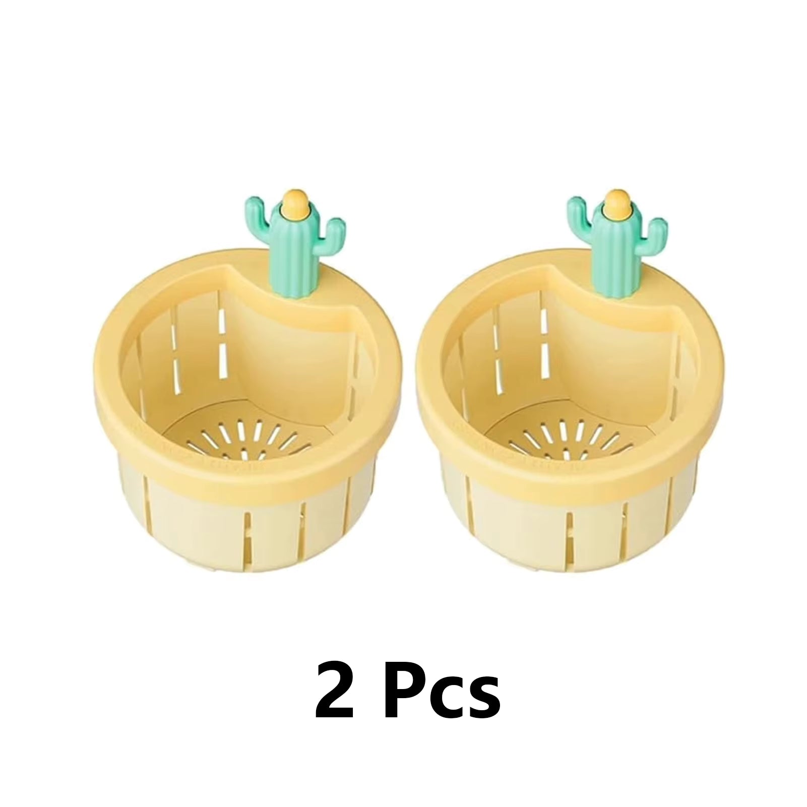 1/2 Pcs Cactus Shaped Kitchen Sink Drain Strainer Soft Filter Trap Food Slag Remover with Handy Handle Kitchen Accessory